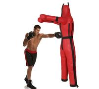 Suspendu Mannequin de Lutte, Judo Grappling Sac de Frappe, entraînement de Frappe, MMA Position Debout Dummy Lutte Arts Martiaux Boxe Karaté Entraînement, Non rempli (Color : A Red, Size : 185cm)