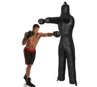 Suspendu Mannequin de Lutte, Judo Grappling Sac de Frappe, entraînement de Frappe, MMA Position Debout Dummy Lutte Arts Martiaux Boxe Karaté Entraînement, Non rempli (Color : B Black, Size : 175cm)