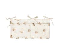 Suspendu Polyvalent Pour Berceau De Bébé Étui Organisateur En Tissu De Coton Poche À Larges Ouvertures De Dessin Animé Conception Portable Étui À Couches Suspendu En Coton Lavable