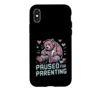Suspendu pour la parentalité Gamer Bear New Parent Coque pour iPhone X/XS