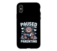 Suspendu pour la parentalité Gamer Bear New Parent Coque pour iPhone X/XS