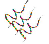 Suspendu pour Perruche en Cage, Lot de 3 Pièces, Bois Couleur Aléatoire
