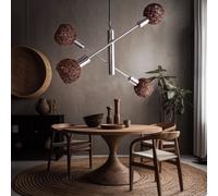 Design plafond lampe suspendue salon chambre papier tressé lampe boule réglable Briloner 4814-042