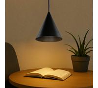 Suspendue Noir Salle à Manger Métal Cône GU10 Ø11 CM Rond Pendelleuchte Cuisine