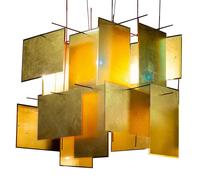 Suspension 1000 Karat Blau 20 shades made of gold leaf and acrylic glass