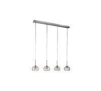 Philips Suspension 4 lampes dimmable Glinka – Verre et métal, 85 cm, style contemporain, IP20