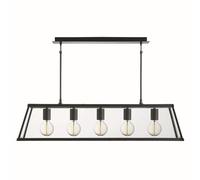 Suspension 5X E27 Classique Luminaire Noir Plafond Lampe Éclairage