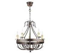 Suspension 5xE14 En Cuivre Lustre Lampe Plafond Floral Intérieur