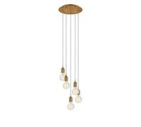 Suspension 5xE27, max. 5x60W, IP20, bronze - Markslöjd - Bronx rond