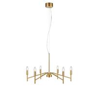 Suspension 6 lampes métal doré mat culot E14 18W - Markslöjd - Monarch