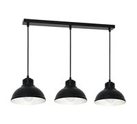 Suspension à 3 lampes Sven, noir