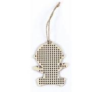 Suspension à broder bébé en bois 9cm - graine créative Beige G