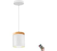 Suspension à Piles avec Télécommande Et Ampoule, Plafonnier Non Câblé, éclairage Suspendu Rechargeable pour îlot De Cuisine, Table à Manger, Salon, Chambre à Coucher, White, Disc 3 in 1