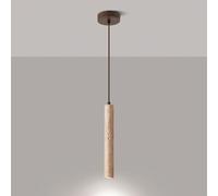 Suspension à tube long ultra-mince, lampe suspendue linéaire en travertin jaune avec douille G9, lampes à suspension à flûte pour chevet, lustre réglable en hauteur, lampes à goutte simples modernes