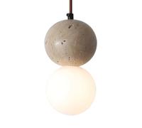 Suspension à Une tête avec Source Lumineuse G9 au Design Minimaliste français, Lampe Suspendue en marbre de personnalité, idéale pour Porche, Chevet, Couloir, luminaires décoratifs