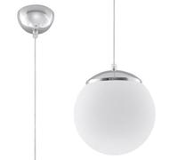 Suspension Acier Blanc/Chromé E27 1 Ugo 20