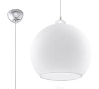 Suspension Acier Blanc E27 1 Ball
