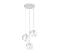 Suspension Acier Blanc E27 3 Tulos