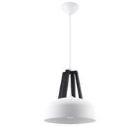 Suspension Acier Blanc/Noir E27 1 Casco