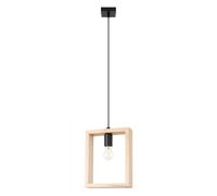 Suspension Acier Bois Naturel E27 1 Aries