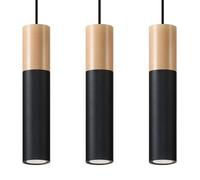 Sollux Lighting Pablo lampe suspendue 3x40 W noir-bois SL.0634