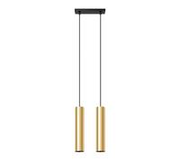 Suspension Acier Éclat Doré GU10 2 Lagos