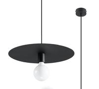 Suspension Acier Noir E27 1 Flavio