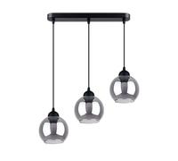 Suspension Acier Noir E27 3 Alino