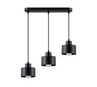 Suspension Acier Noir E27 3 Savar