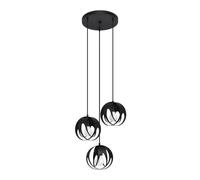 SOLLUX lighting Tulos Plafonnier suspendu Cluster, noir, 3x E27