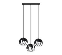 Suspension Acier Noir E27 3 Tulos Line