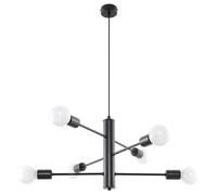 Suspension irrégulier en métal noir 60 x 85 cm