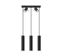 Suspension Acier Noir GU10 5 Ring