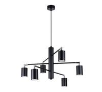 Suspension Acier Noir GU10 6 Lemmi