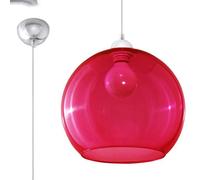 Suspension Acier Rouge E27 1 Ball