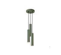 Suspension Acier Vert Olive GU10 3 Lagos
