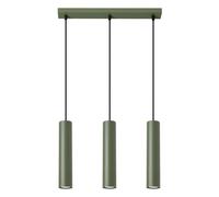 Suspension Acier Vert Olive GU10 3 Lagos Line
