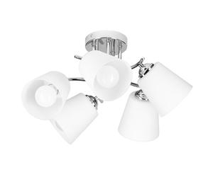 Suspension - ACTIVEJET - AJE-EMILY 5P - 5xE27 40W - verre blanc diffusant - finition chromée