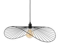 Atmosphera Suspension Adelia – Métal/coton blanc Ø58 cm câble réglable 80 cm ampoule non incl.