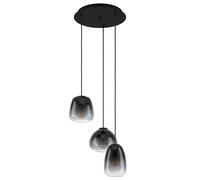 Suspension AGUILARES E27 3X40W en acier noir D430mm