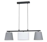 Suspension ALMEIDA 1 E14 3X25W en acier noir 860x255x1100mm