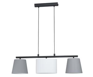 Suspension ALMEIDA 1 E14 3X25W en acier noir 860x255x1100mm