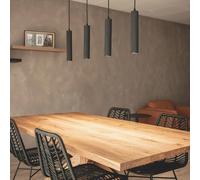 Suspension Aluminium 4 Spots Breix Noir