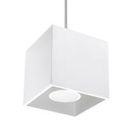 Suspension Aluminium Blanc GU10 1 Quad