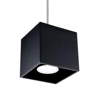 Suspension Aluminium Noir GU10 1 Quad