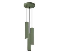 Suspension Aluminium Vert Olive GU10 3 Karbon