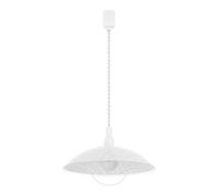 Suspension ALVEZ E27 1X60W en matière synthétique blanc D420mm
