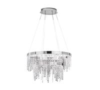 Suspension ANTELAO LED 45W en acier chrome D610mm