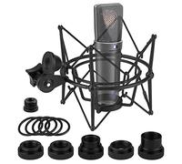 Suspension antichoc pour microphone Geekria for Creators, compatible avec Neumann U87, TLM193, TLM127, M149, TLM102 et TLM103, métal noir