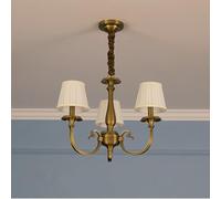 Suspension Antique, Éclairage Élégant, Lustre Haut de Gamme, Plafonnier Décoratif, Lampe Classique, Abat-Jour Beige, Lustre En Cristal Et Cuivre, Pour Salon, Salle À Manger, Chambre, 8 Têtes/3 Têtes